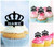TA0348 King Royal Crown Cupcake Toppers Acrylique De Mariage Joyeux anniversaire pour Gâteau Partie Décoration 10 Pièces