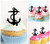 TA0354 Ship Anchor Nautical Cupcake Toppers Acrylique De Mariage Joyeux anniversaire pour Gâteau Partie Décoration 10 Pièces