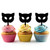 TA0364 Fancy Venetian Cat Mask Cupcake Toppers Acrylique De Mariage Joyeux anniversaire pour Gâteau Partie Décoration 10 Pièces