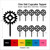 TA0372 Gear Wheel Machine Part Cupcake Toppers Acrylique De Mariage Joyeux anniversaire pour Gâteau Partie Décoration 10 Pièces