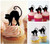TA0416 Black Cat Halloween Cupcake Toppers Acrylique De Mariage Joyeux anniversaire pour Gâteau Partie Décoration 10 Pièces