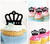 TA0461 Crown Cupcake Toppers Acrylique De Mariage Joyeux anniversaire pour Gâteau Partie Décoration 10 Pièces