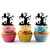 TA0463 Halloween Owl In The Cemetery Cupcake Toppers Acrylique De Mariage Joyeux anniversaire pour Gâteau Partie Décoration 10 Pièces