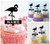 TA0469 Flamant Cupcake Toppers Acrylique De Mariage Joyeux anniversaire pour Gâteau Partie Décoration 10 Pièces