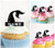 TA0481 queue de sirène Cupcake Toppers Acrylique De Mariage Joyeux anniversaire pour Gâteau Partie Décoration 10 Pièces