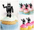 TA0494 Robot Toy Cupcake Toppers Acrylique De Mariage Joyeux anniversaire pour Gâteau Partie Décoration 10 Pièces