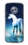 S1130 Unicorn Horse Etui Coque Housse pour Motorola Moto X4