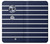 S2767 Navy White Striped Etui Coque Housse pour Motorola Moto X4