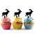 TA0517 Baby Goat Cupcake Toppers Acrylique De Mariage Joyeux anniversaire pour Gâteau Partie Décoration 10 Pièces