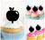 TA0534 Cartoon Apple Cupcake Toppers Acrylique De Mariage Joyeux anniversaire pour Gâteau Partie Décoration 10 Pièces