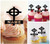 TA0540 Croix celtique Cupcake Toppers Acrylique De Mariage Joyeux anniversaire pour Gâteau Partie Décoration 10 Pièces