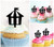 TA0545 Circus Tent Cupcake Toppers Acrylique De Mariage Joyeux anniversaire pour Gâteau Partie Décoration 10 Pièces
