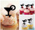 TA0546 Cocktail Cupcake Toppers Acrylique De Mariage Joyeux anniversaire pour Gâteau Partie Décoration 10 Pièces