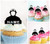 TA0554 Cycliste Cyclisme sur piste cyclable Cupcake Toppers Acrylique De Mariage Joyeux anniversaire pour Gâteau Partie Décoration 10 Pièces