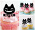 TA0583 Halloween sourire de chat Cupcake Toppers Acrylique De Mariage Joyeux anniversaire pour Gâteau Partie Décoration 10 Pièces