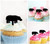 TA0595 Hippopotamus Cupcake Toppers Acrylique De Mariage Joyeux anniversaire pour Gâteau Partie Décoration 10 Pièces