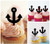 TA0622 Navy Anchor Cupcake Toppers Acrylique De Mariage Joyeux anniversaire pour Gâteau Partie Décoration 10 Pièces