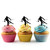 TA0639 Skiing Ski Cupcake Toppers Acrylique De Mariage Joyeux anniversaire pour Gâteau Partie Décoration 10 Pièces