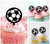 TA0643 Soccer Football Cupcake Toppers Acrylique De Mariage Joyeux anniversaire pour Gâteau Partie Décoration 10 Pièces