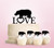 TC0166 Love Hippopotamus Cake Cupcake Toppers Acrylique De Mariage Joyeux pour Gâteau Partie Décoration 11 Pièces