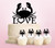 TC0187 Love Crab Cake Cupcake Toppers Acrylique De Mariage Joyeux pour Gâteau Partie Décoration 11 Pièces