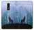S0935 Wolf Howling in Forest Etui Coque Housse pour OnePlus 6