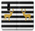 S2794 Black and White Striped Deer Gold Sparkles Etui Coque Housse pour OnePlus 6