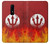 S2803 Fire Red Devil Spear Symbol Etui Coque Housse pour OnePlus 6