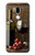 S1316 Grapes Bottle and Glass of Red Wine Etui Coque Housse pour LG G7 ThinQ