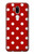 S2951 Red Polka Dots Etui Coque Housse pour LG G7 ThinQ