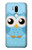 S3029 Cute Blue Owl Etui Coque Housse pour LG G7 ThinQ