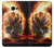 S0863 Hell Fire Skull Etui Coque Housse pour Samsung Galaxy A5 (2017)