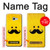 S1145 Soleil jaune Mustache Etui Coque Housse pour Samsung Galaxy A5 (2017)