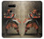 S0796 Japan Red Samurai Etui Coque Housse pour LG V30, LG V30 Plus, LG V30S ThinQ, LG V35, LG V35 ThinQ