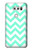 S1723 Mint Chevron Zigzag Etui Coque Housse pour LG V30, LG V30 Plus, LG V30S ThinQ, LG V35, LG V35 ThinQ