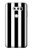 S2297 Black and White Vertical Stripes Etui Coque Housse pour LG V30, LG V30 Plus, LG V30S ThinQ, LG V35, LG V35 ThinQ