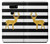 S2794 Black and White Striped Deer Gold Sparkles Etui Coque Housse pour LG V30, LG V30 Plus, LG V30S ThinQ, LG V35, LG V35 ThinQ