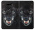 S2823 Black Wolf Blue Eyes Face Etui Coque Housse pour LG V30, LG V30 Plus, LG V30S ThinQ, LG V35, LG V35 ThinQ