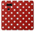 S2951 Red Polka Dots Etui Coque Housse pour LG V30, LG V30 Plus, LG V30S ThinQ, LG V35, LG V35 ThinQ