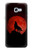 S2955 Wolf Howling Red Moon Etui Coque Housse pour Samsung Galaxy A5 (2017)