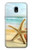 S1117 Starfish on the Beach Etui Coque Housse pour Samsung Galaxy J3 (2018), J3 Star, J3 V 3rd Gen, J3 Orbit, J3 Achieve, Express Prime 3, Amp Prime 3