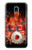 S1431 Skull Drum Fire Rock Etui Coque Housse pour Samsung Galaxy J3 (2018), J3 Star, J3 V 3rd Gen, J3 Orbit, J3 Achieve, Express Prime 3, Amp Prime 3
