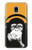 S2324 Funny Monkey with Headphone Pop Music Etui Coque Housse pour Samsung Galaxy J3 (2018), J3 Star, J3 V 3rd Gen, J3 Orbit, J3 Achieve, Express Prime 3, Amp Prime 3