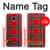 S2374 Motif Tartan Rouge Etui Coque Housse pour Samsung Galaxy J3 (2018), J3 Star, J3 V 3rd Gen, J3 Orbit, J3 Achieve, Express Prime 3, Amp Prime 3