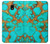 S2688 Aqua Copper Turquoise Gemstone Graphic Etui Coque Housse pour Samsung Galaxy J3 (2018), J3 Star, J3 V 3rd Gen, J3 Orbit, J3 Achieve, Express Prime 3, Amp Prime 3