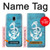 S3053 Marin Blue Anchor Etui Coque Housse pour Samsung Galaxy J3 (2018), J3 Star, J3 V 3rd Gen, J3 Orbit, J3 Achieve, Express Prime 3, Amp Prime 3