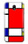 S0157 Composition Red Blue Yellow Etui Coque Housse pour Samsung Galaxy J7 (2018), J7 Aero, J7 Top, J7 Aura, J7 Crown, J7 Refine, J7 Eon, J7 V 2nd Gen, J7 Star