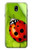 S0892 Ladybug Etui Coque Housse pour Samsung Galaxy J7 (2018), J7 Aero, J7 Top, J7 Aura, J7 Crown, J7 Refine, J7 Eon, J7 V 2nd Gen, J7 Star