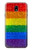 S2683 Rainbow LGBT Pride Flag Etui Coque Housse pour Samsung Galaxy J7 (2018), J7 Aero, J7 Top, J7 Aura, J7 Crown, J7 Refine, J7 Eon, J7 V 2nd Gen, J7 Star