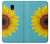 S3039 Vintage Sunflower Blue Etui Coque Housse pour Samsung Galaxy J7 (2018), J7 Aero, J7 Top, J7 Aura, J7 Crown, J7 Refine, J7 Eon, J7 V 2nd Gen, J7 Star